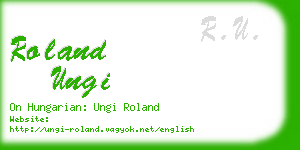 roland ungi business card